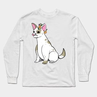 Fancy Floral French Bulldog Long Sleeve T-Shirt